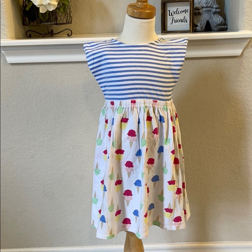 Girls Ice Cream Cone Sundress w/ Cutout Back